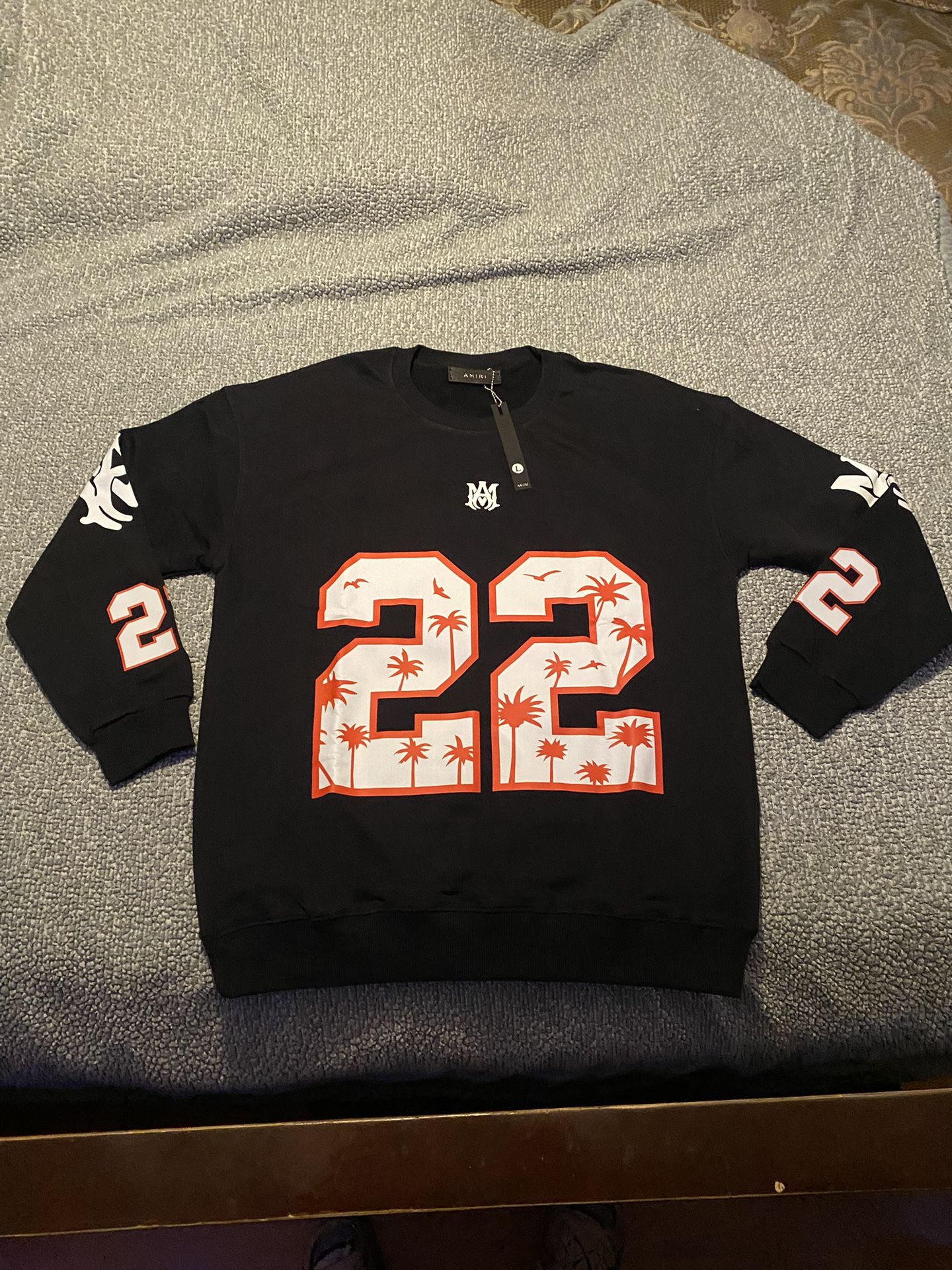 AMIRI crewneck 22 Football Size L,All Products : American Fashion Style Bags On Sale