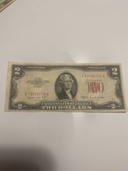 I am asking for $25 for a 1953 red $2 bill from my collection.