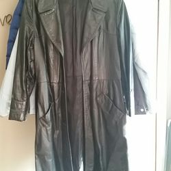 Leather coat