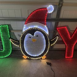Christmas Led Lights JOY Penguin (New) 42 Inch 
