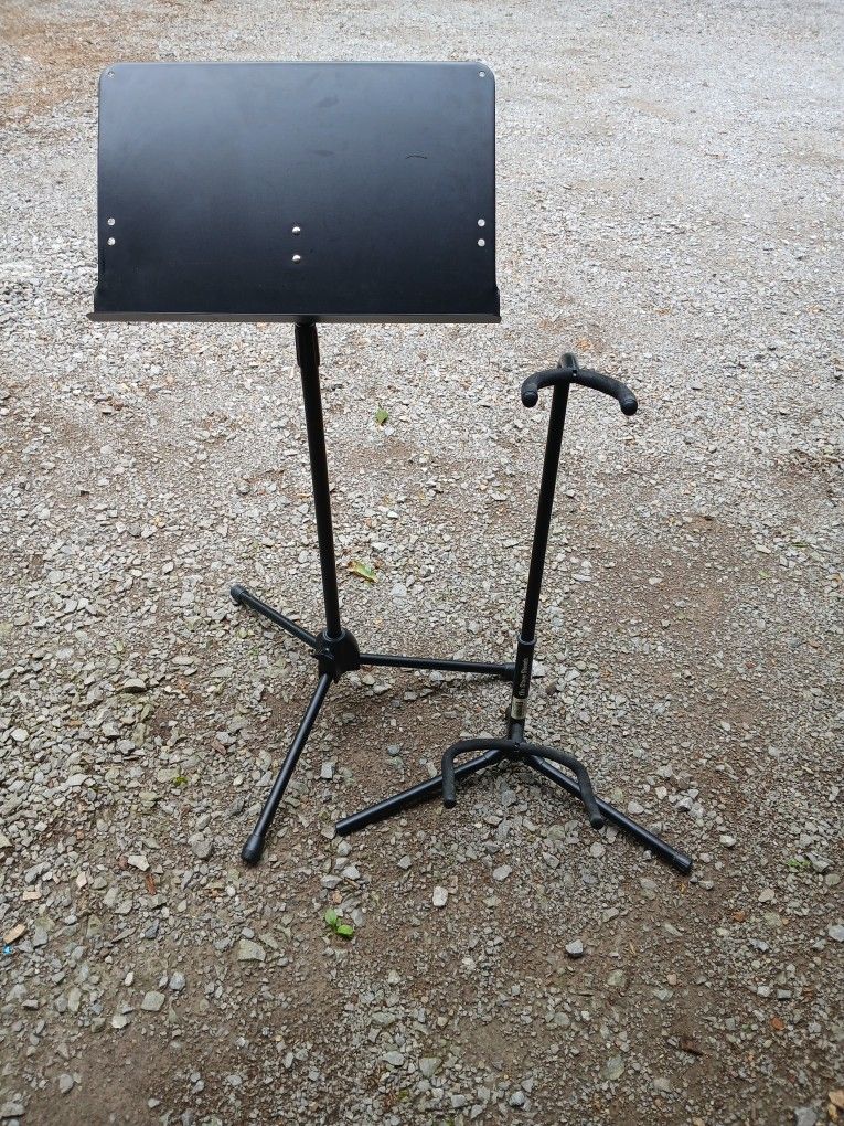 Like New Music Stand And Guitar Stand 