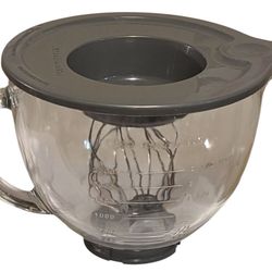 KitchenAid 5-quart Tilt Head Glass Bowl w/Lid & Wire Whisk