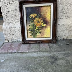 Frame And Oil Painting Original