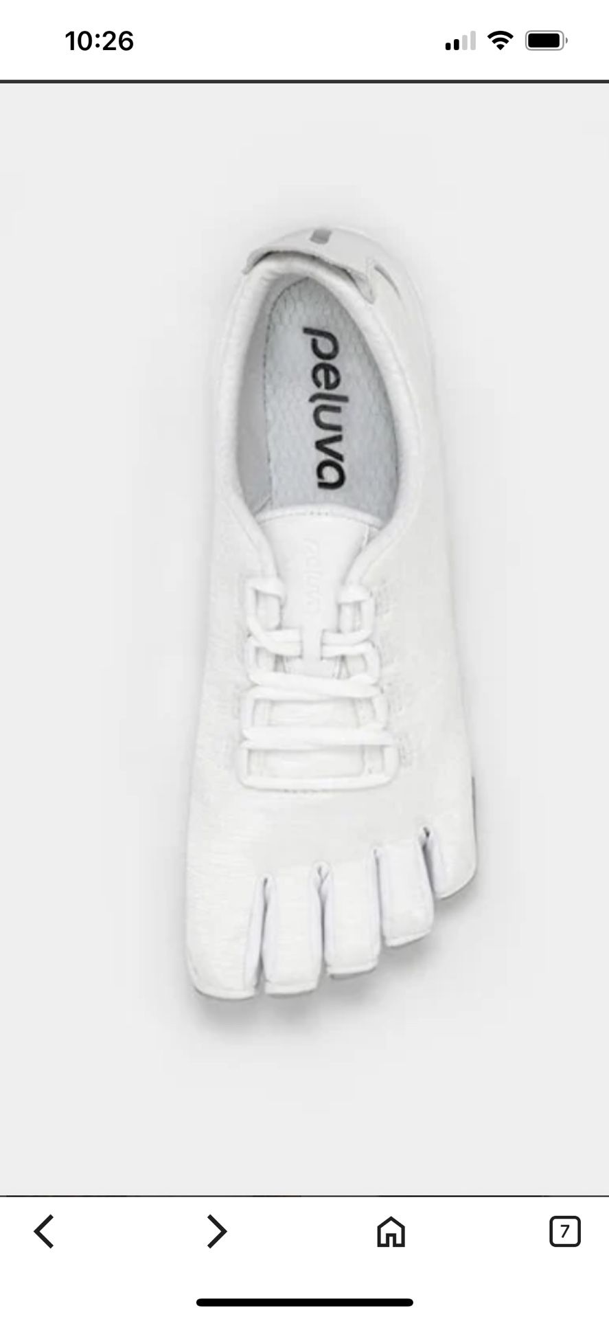 Peluva active wear five fingers barefoot shoes new