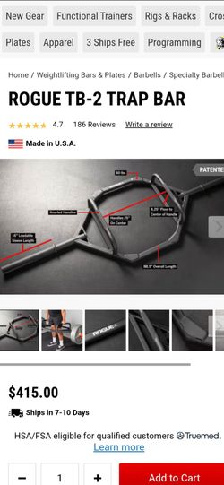 Rogue trap deadlift Weight bar