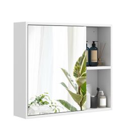 New Costway Bathroom Medicine Cabinet Wall Mounted Storage Organizer w/ Mirror Door White