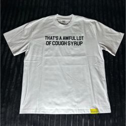 New White Graphic Tee L