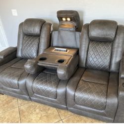 Ashley Hyllmont Gray Power Reclining Sofa🔥 Special Discount 🔥 Brand New🔥 Fastest Delivery 🚚 