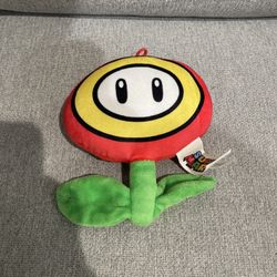 Nintendo Super Mario Broters 5" Fire Flower Stuffed Plush Red Fire Balls NES