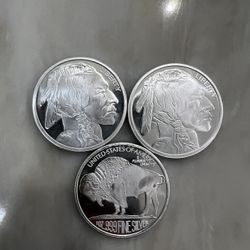  Silver Rounds, Bars And Old Coins