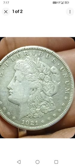 1921 Morgan silver dollar