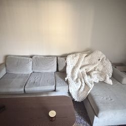 Sectional Sofa Light Gray