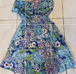 Vintage Lilly Pulitzer Floral Dress With Ruffles