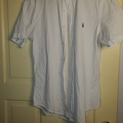 white Ralph Lauren men's polo shirt is made from 100% cotton  SPc