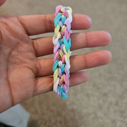 Rainbow Loom taffy braid bracelet 