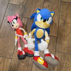 Sonic and Amy Plush Toy Set