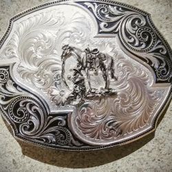 Silver Belt Buckle by Montana Silversmiths
