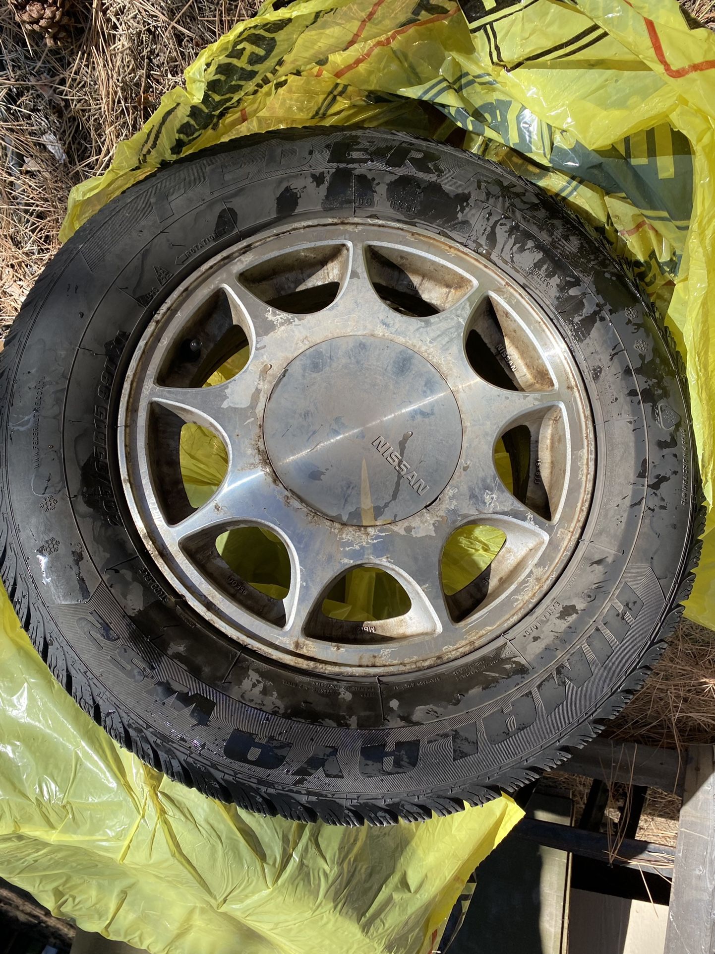 205/65r15 Federal Himalaya Studded Snow Tires on 5x4.5 Wheels