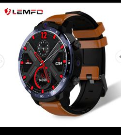LEMFO LEM12 2020 Newest Face ID 1.6 Inch Dual Camera LTE 4G Smart Watch Android 7.1 3GB 32GB 1800mah Battery Men Smartwatch