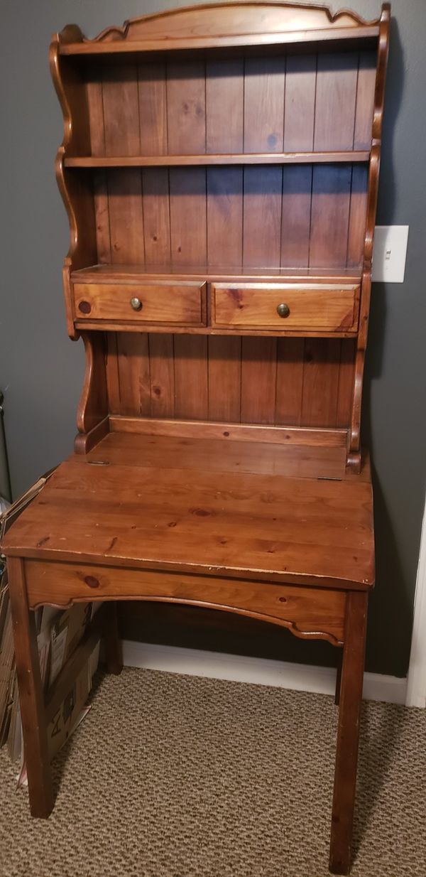 Antique Writing Desk With Hutch