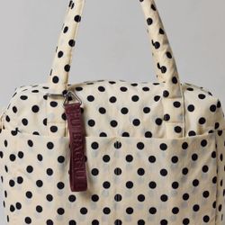Baggu Small Cloud Carry-on Bag Cream + Black Polka Dot