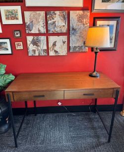 Wood and Metal Desk