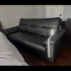 Black Leather Sofa
