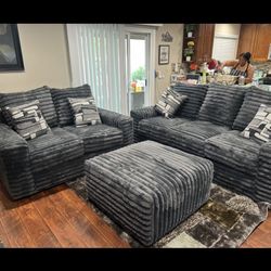 (ANY COLOR) Brand New Elegant Super Plush Corduroy Sofa Loveseat