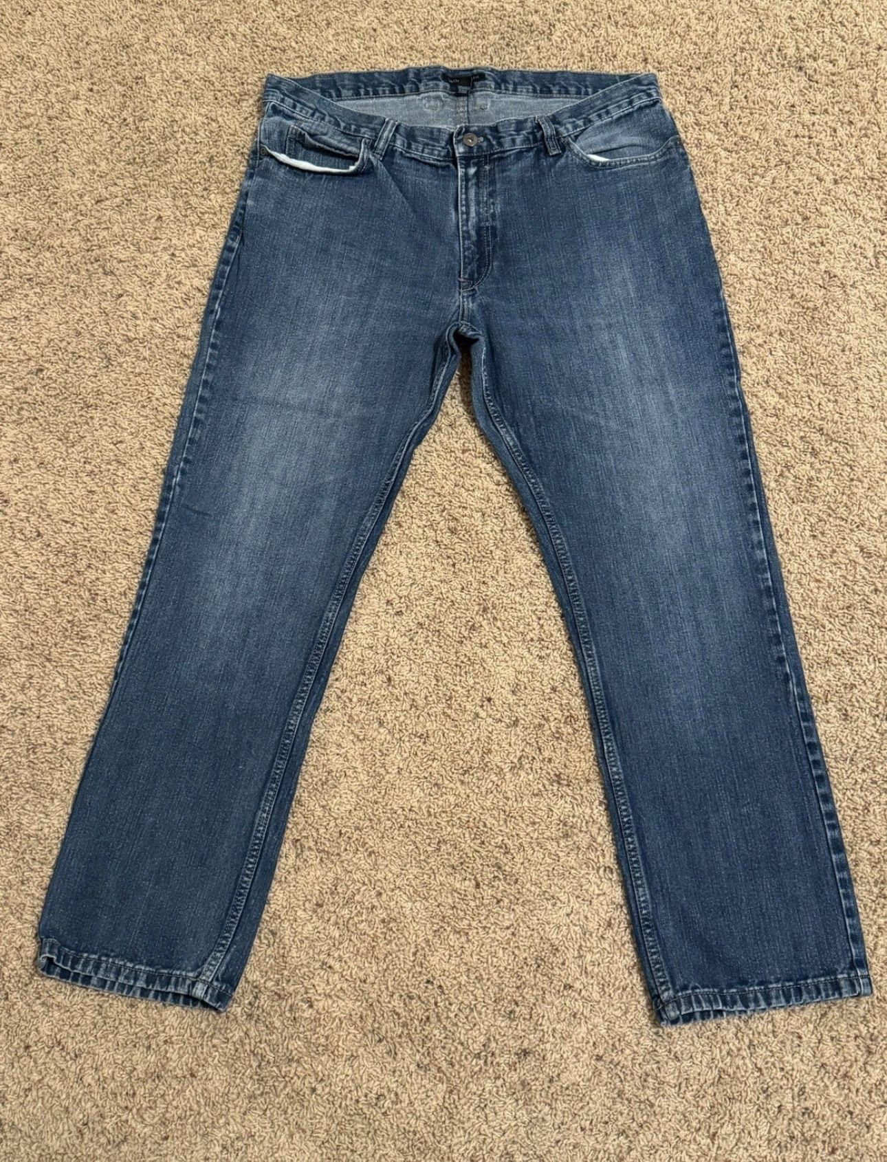 Van Heusen Studio Men's Size 36x30 Straight Regular Blue Jeans
