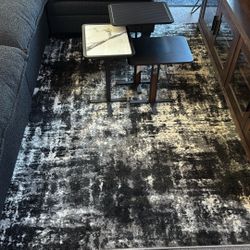 5x7 Black/Grayish Rug
