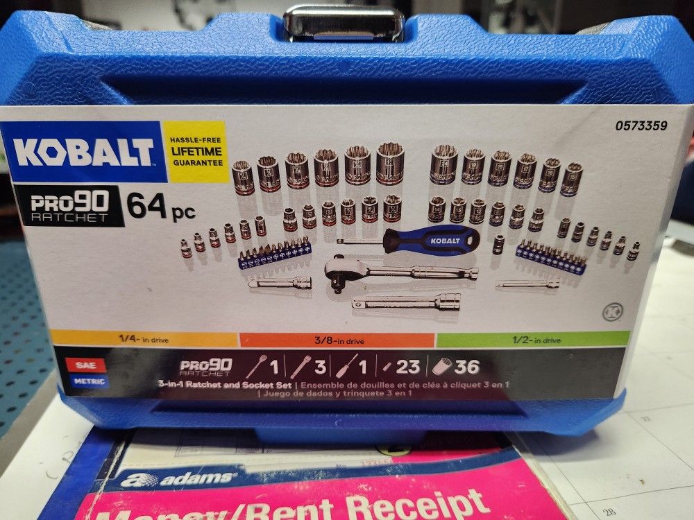 Kobalt 64 Pc Mechanics Tool Set W/ Case