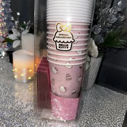 Hello Kitty Coffee Cups With Pink Sleeve 