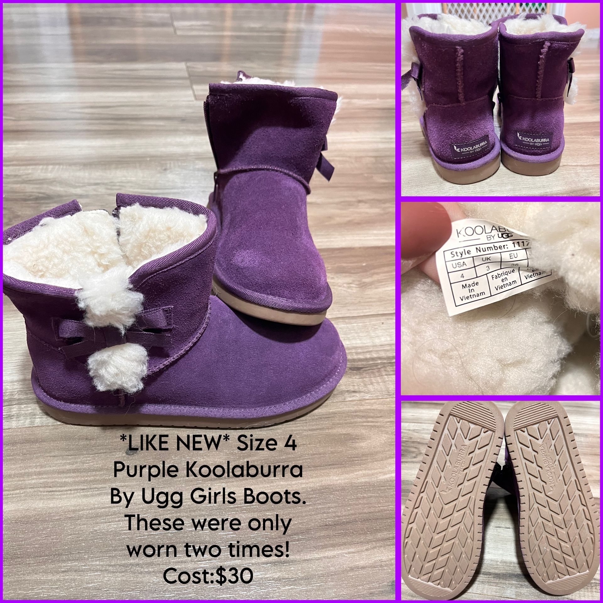 *LIKE NEW* Girls Size 4 Ugg Boots