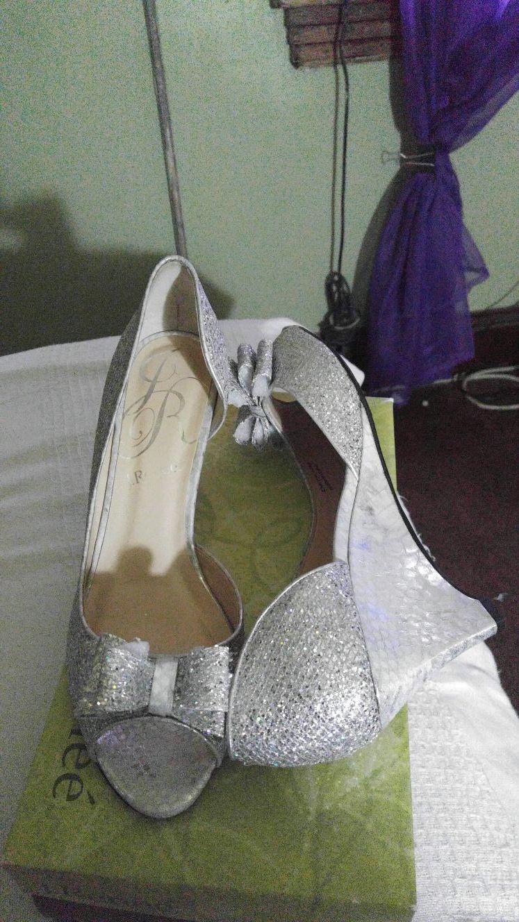 Prom/Wedding shoes size 12 ladies glitter wedges