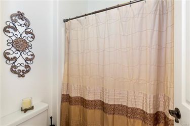 Decorative Fabric Shower Curtain with Rod and hooks