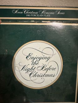 Avon 1983 Christmas Memories Series Porcelain Plate