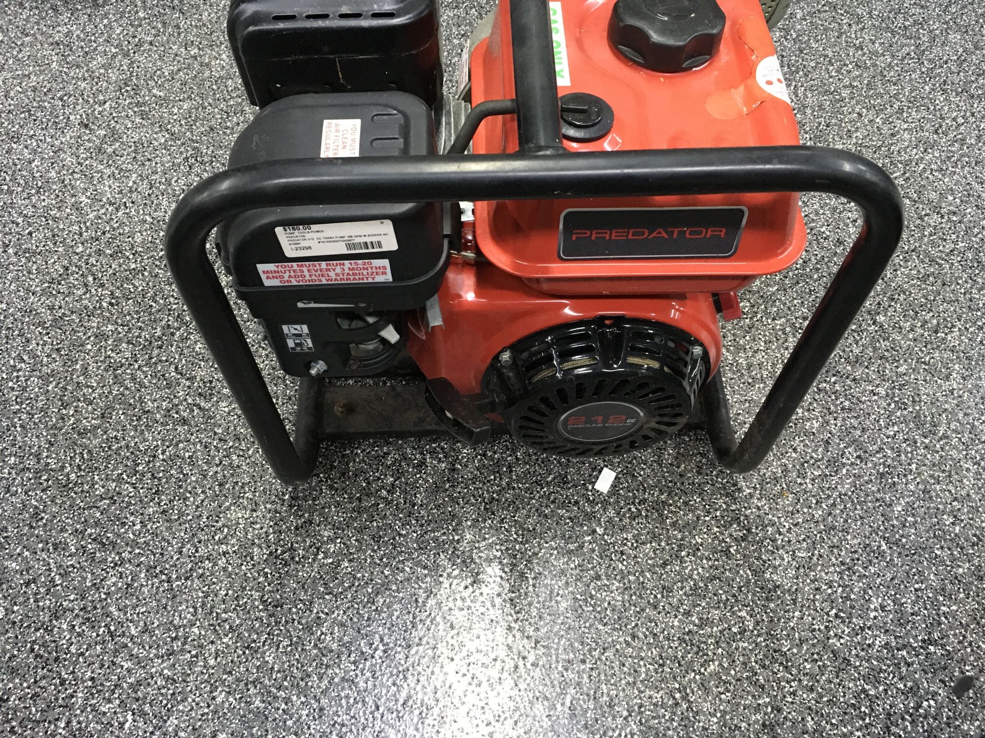 Predator 212 Cc Trash Pump 158 Gem W/ Screen