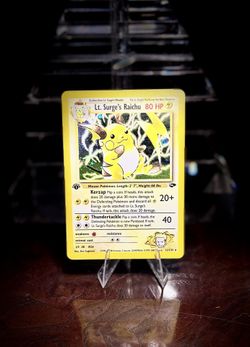 Pokémon TCG 1st Edition Lt. Surge's Raichu Gym Heroes 11/132 Holo Rare