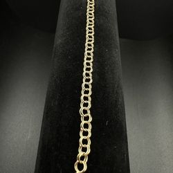 14k yellow gold double link bracelet 