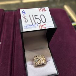 14K NUGGET RING