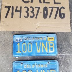 Blue CA plates
