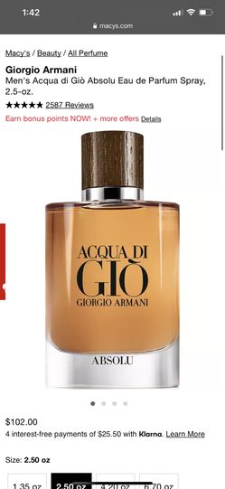 acqua di gio absolu macy's