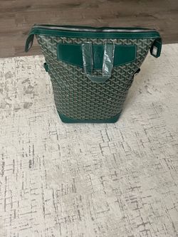 Goyard Green Coated Canvas Backpack