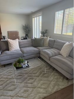 Light Grey Sectional 108” x 108”