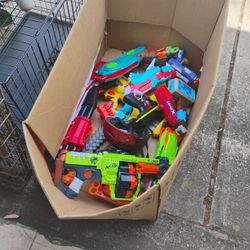 Box Full Of Nerf Guns