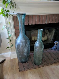 Large Frosted Glass Vases