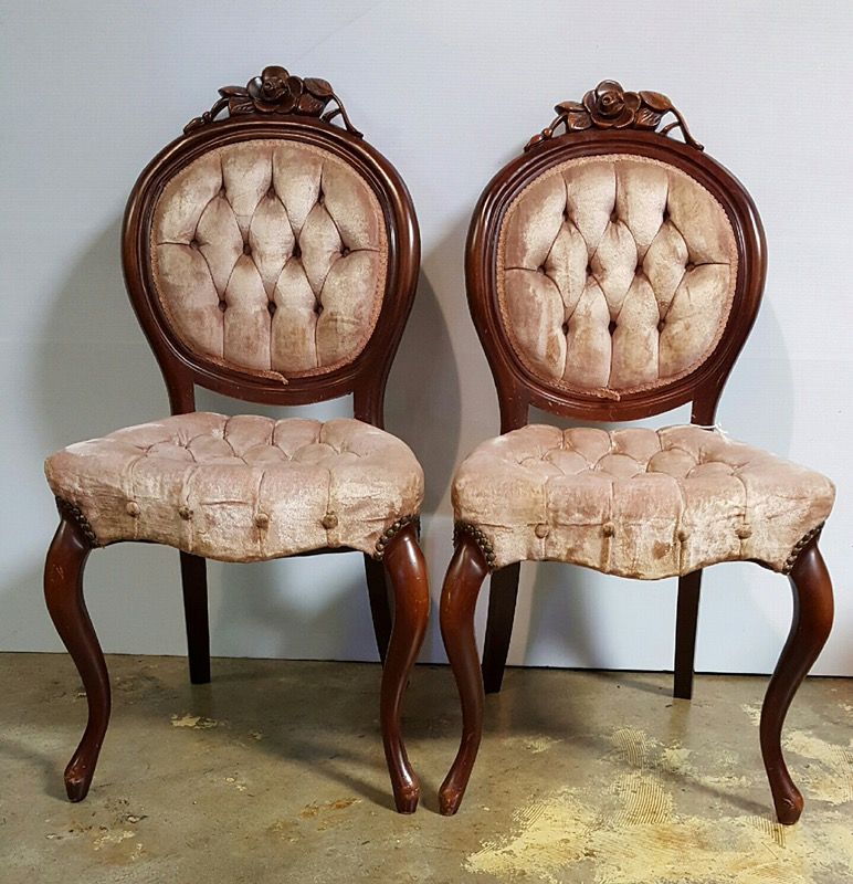 SET OF 6 PELHAM SHELL AND LECKIE VICTORIAN PARLOR CHAIRS