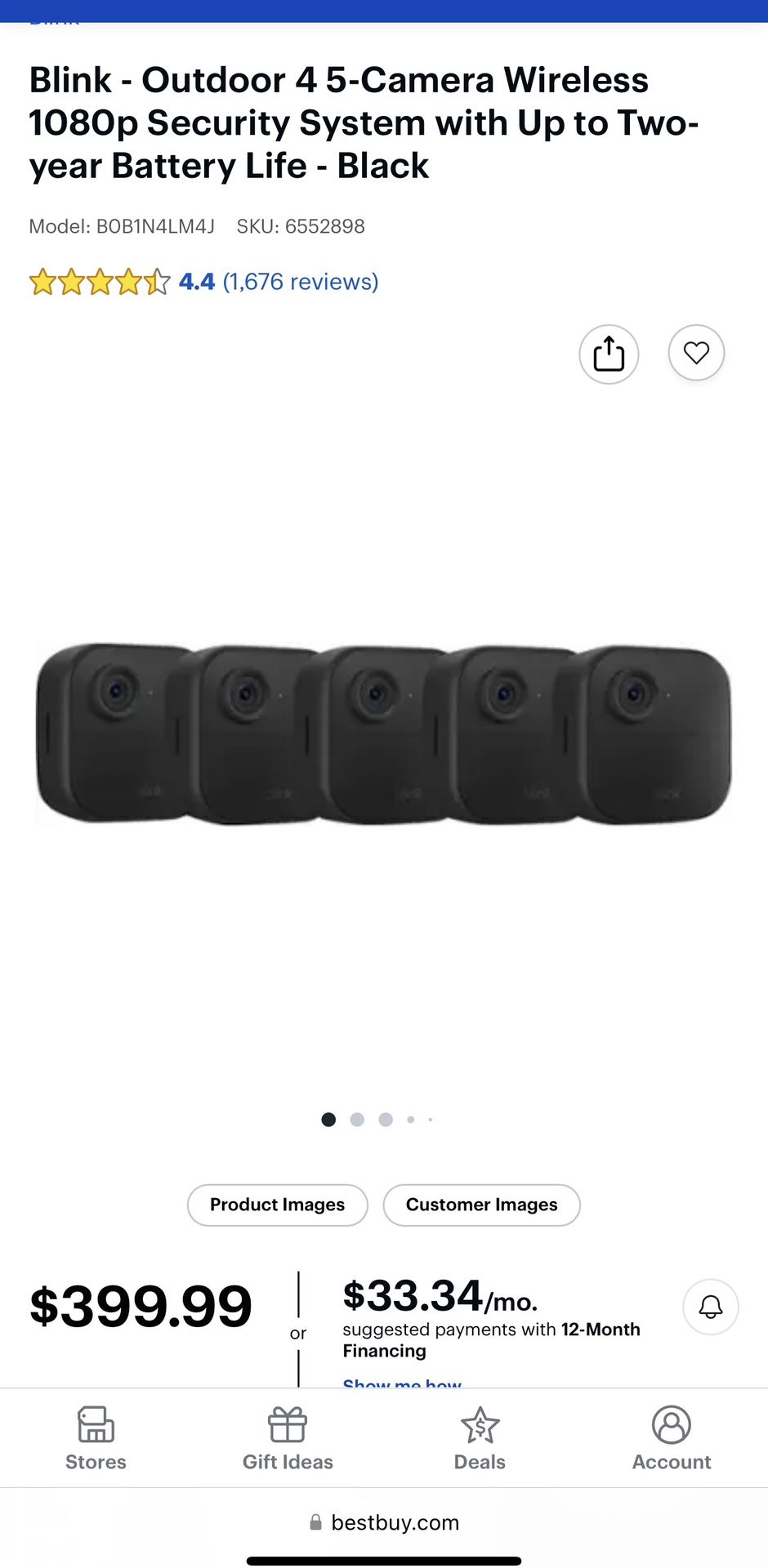 Brand New - Blink Outdoor 4 (Newest Model, Set Of 5 Security Cameras)