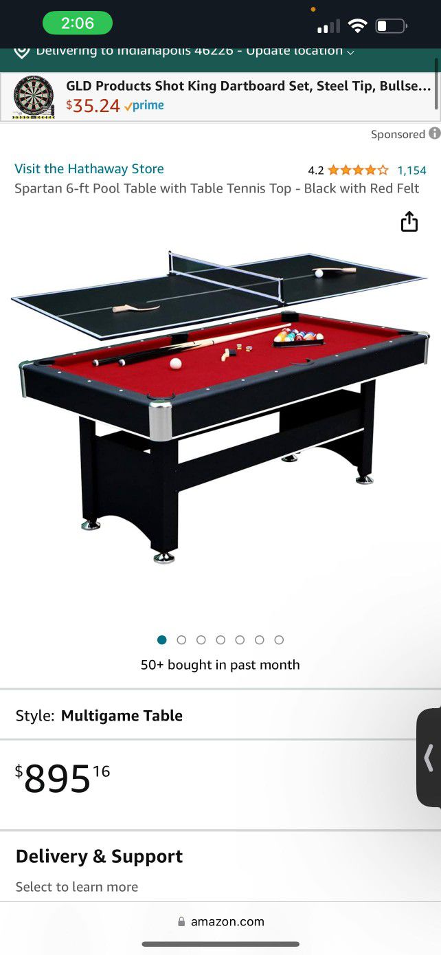New In Box Pool Table