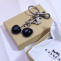 Coach Cherry Keychain Black
